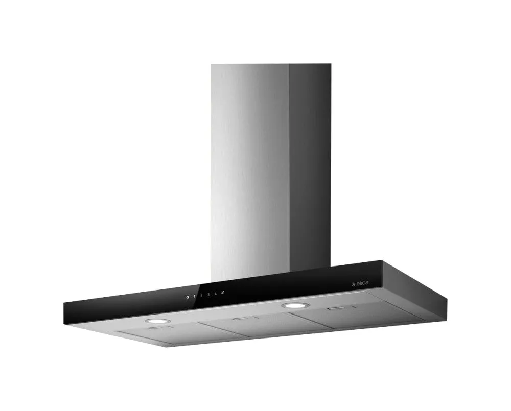 Elica Joy Blix/A/90 Wall Hood Cm. 90 – Stainless Steel   Black Glass