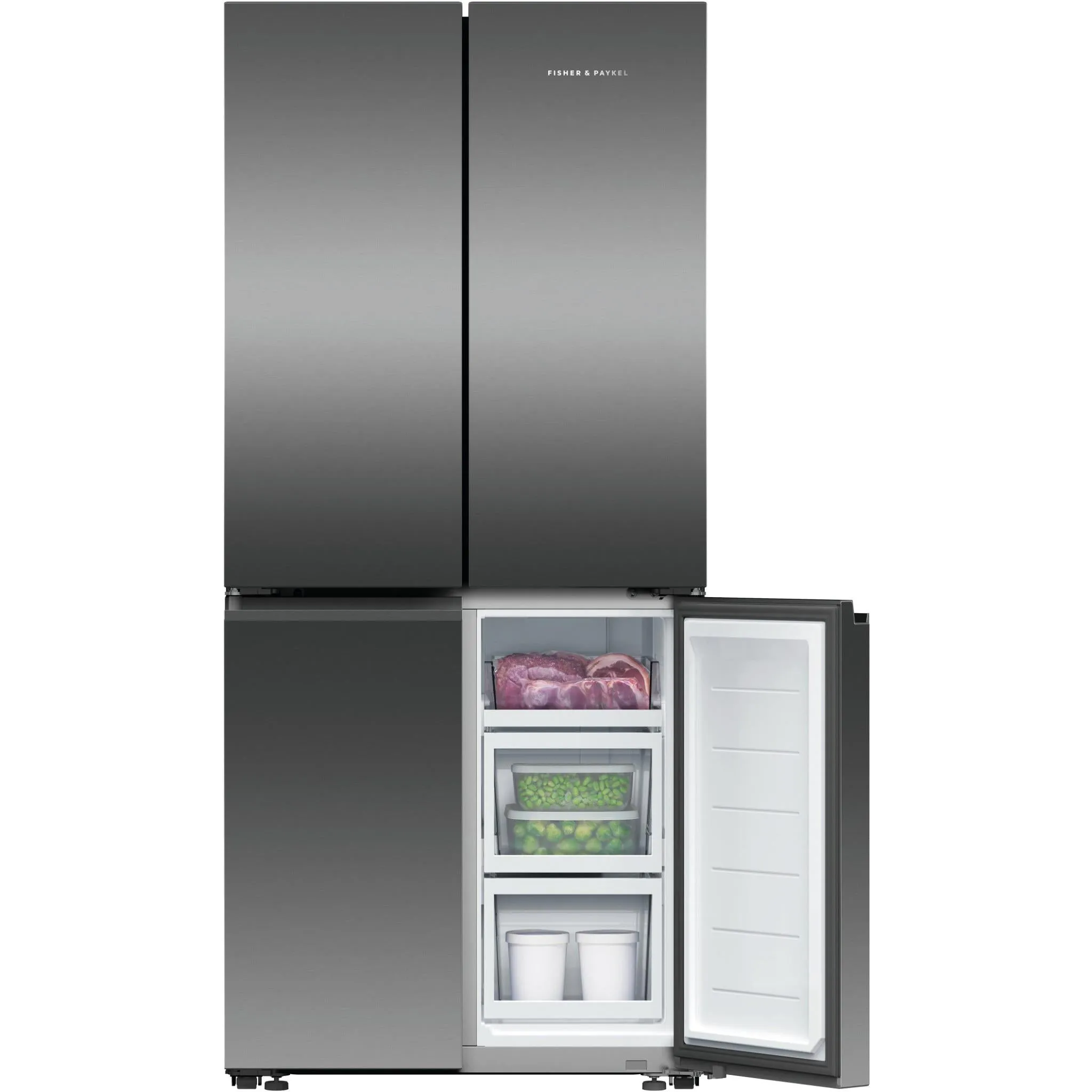 Fisher & Paykel RF500QNB1 498L Quad Door Fridge (Black Stainless Steel)