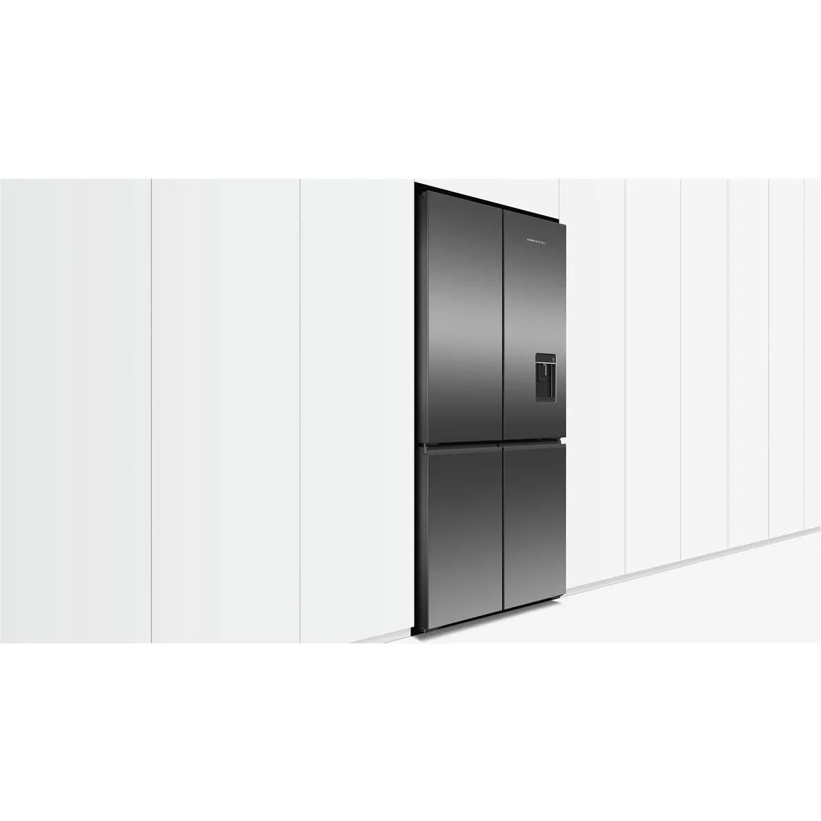 Fisher & Paykel RF500QNUB1 498L Quad Door Ice & Water Fridge (Black Stainless Steel)