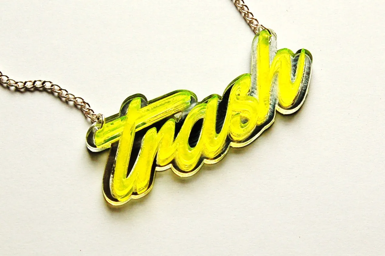Fluorescent Trash Necklaces