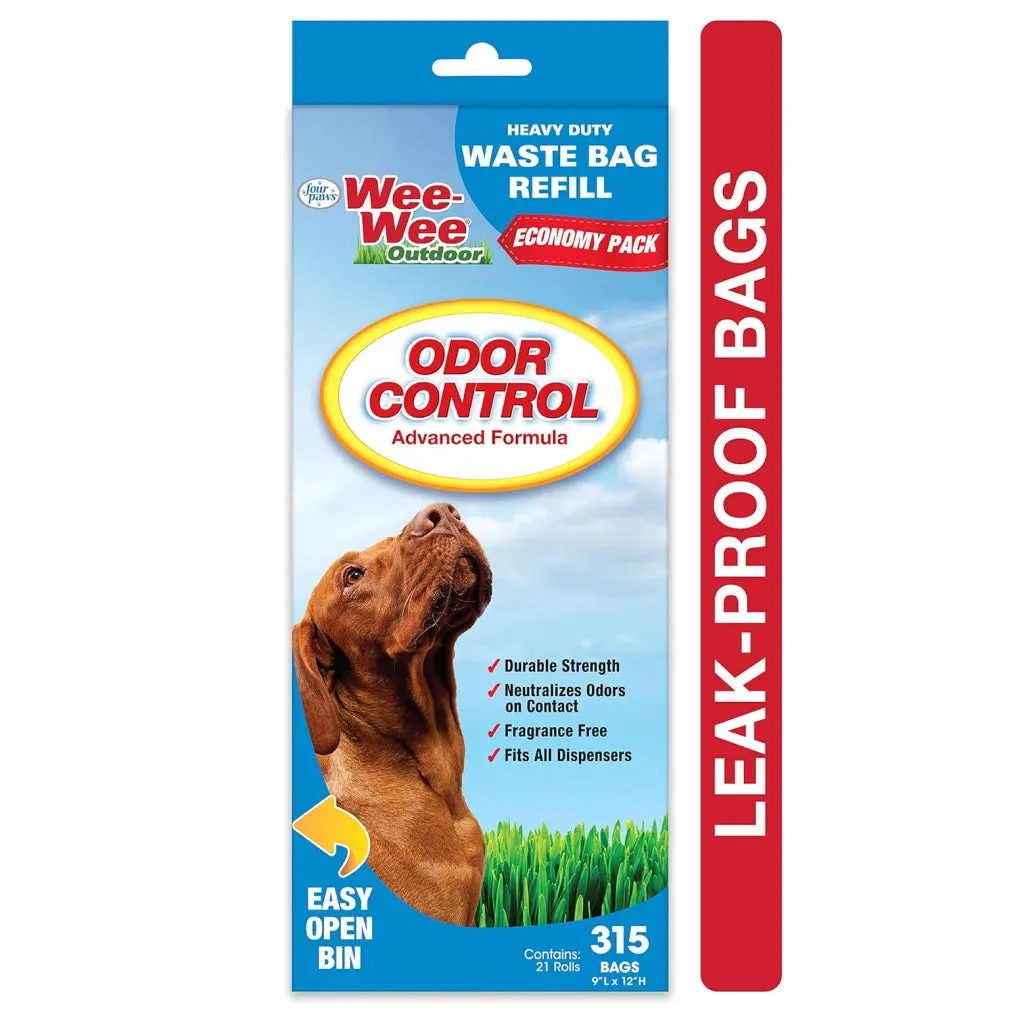 Four Paws Wee-Wee Outdoor Odor Control Heavy Duty Waste Bags Refill Rolls For Dogs (315 bags)
