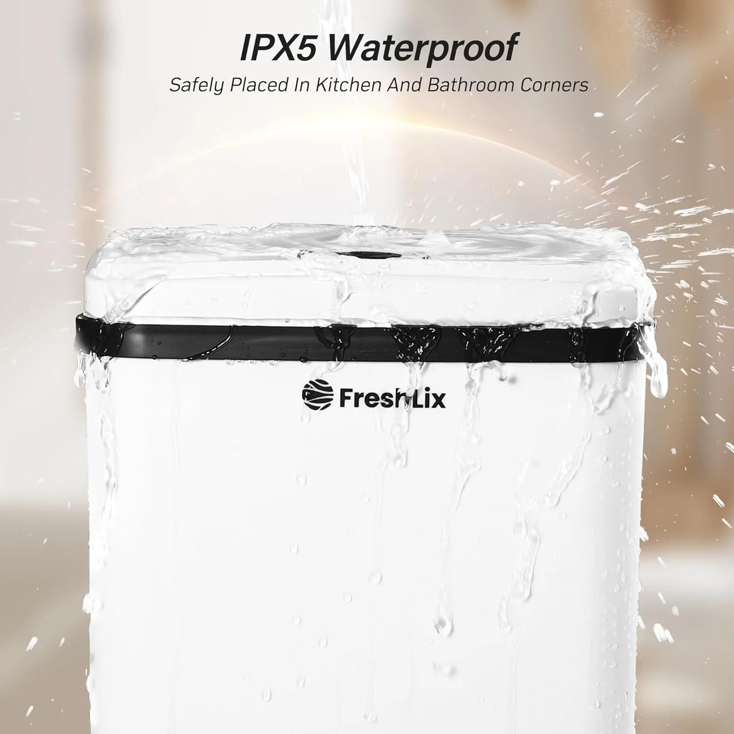 FRESHLIX Touchless 4 Gallon Trash Can, 2 Pack
