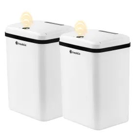 FRESHLIX Touchless 4 Gallon Trash Can, 2 Pack