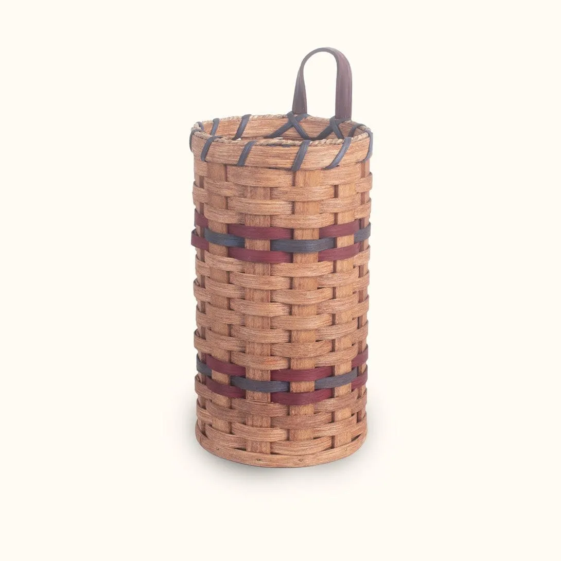 Grocery Bag Holder | Amish Wicker Plastic Bag Storage & Dispenser