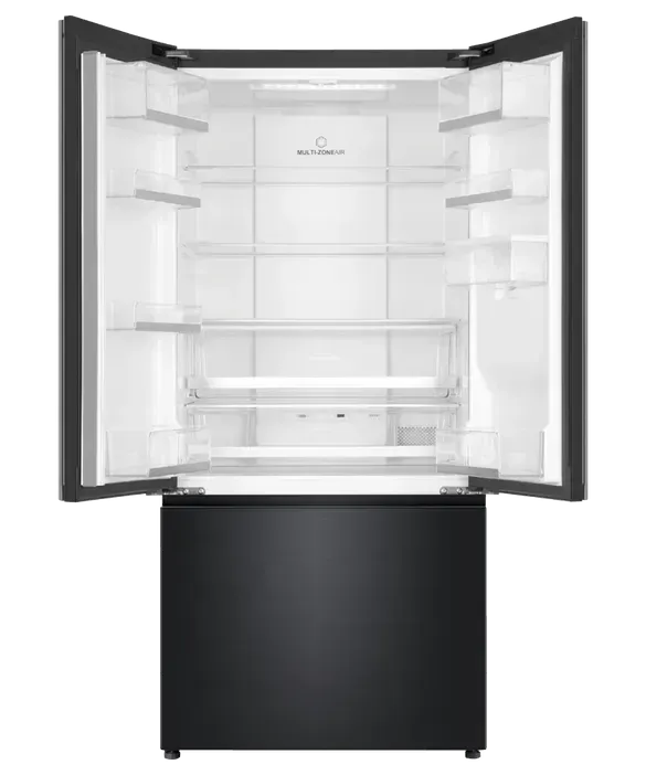 Haier 489L 600 Series French Door Refrigerator Freezer with Water Dispenser Black