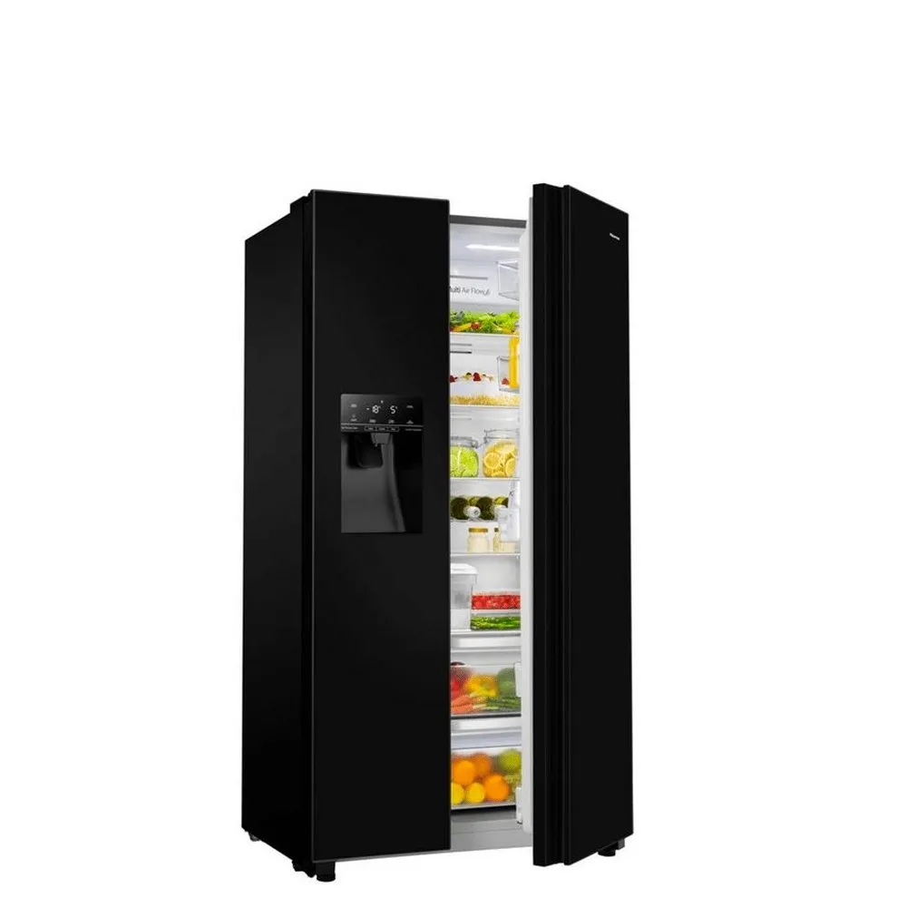 Hisense RS694N4TBF 91cm Frost Free American Style Fridge Freezer  Black