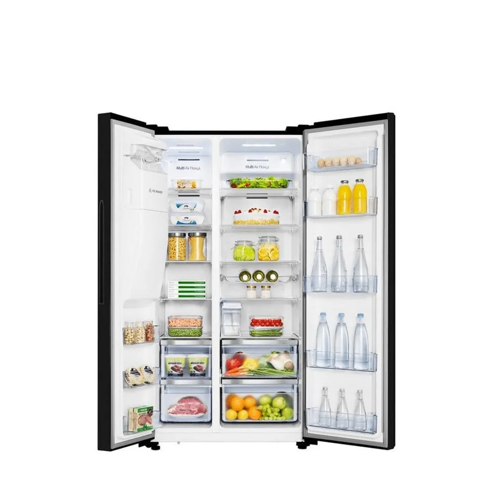 Hisense RS694N4TBF 91cm Frost Free American Style Fridge Freezer  Black