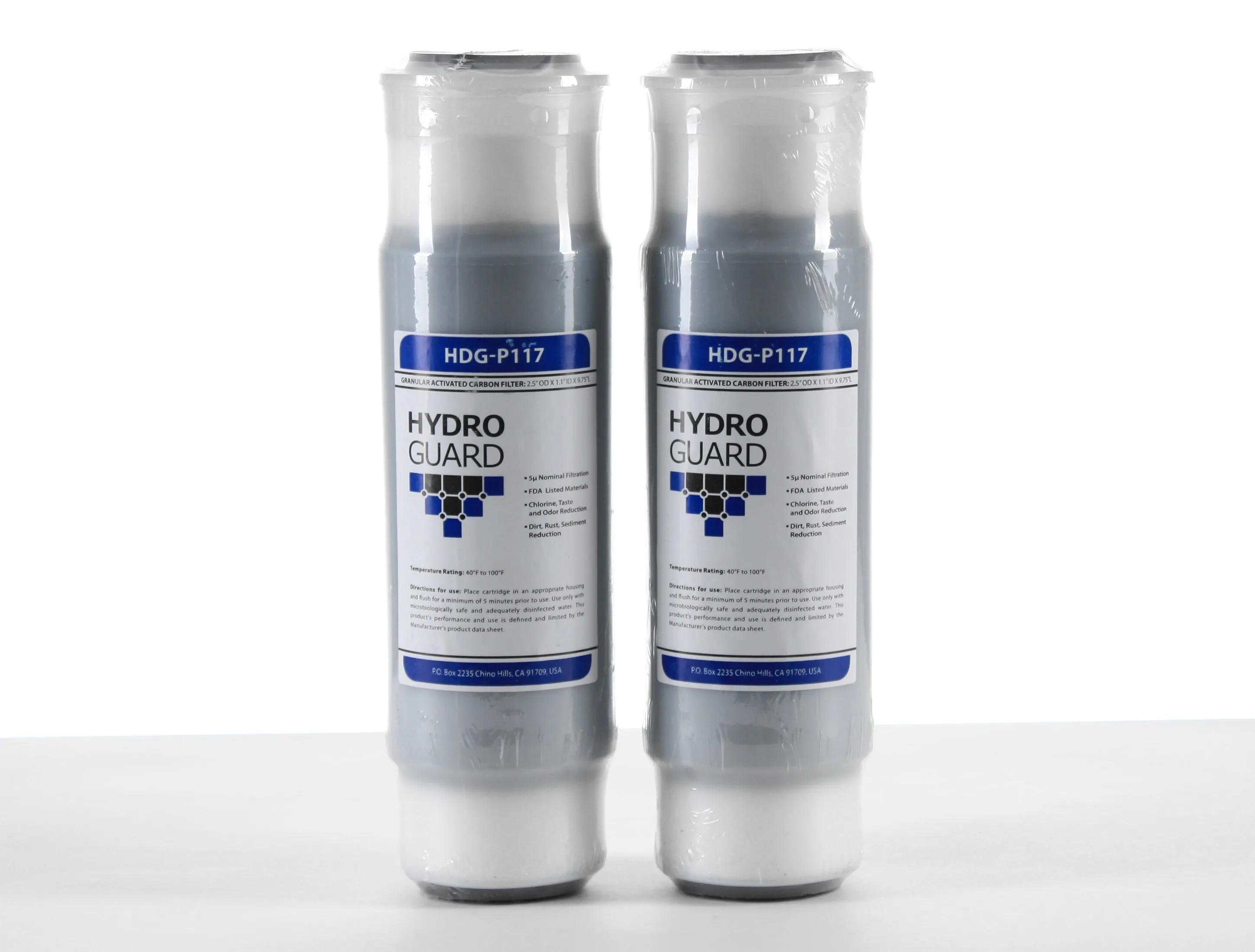 Hydro Guard Universal GAC Water Filter Cartridge Interchangeable with AP117 Replacement Compatible (2 Pack)