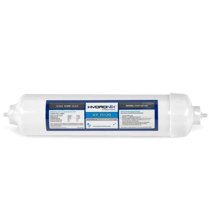 Hydronix ICF-2512Q Inline Coconut Filter 12" with 1/4" QC
