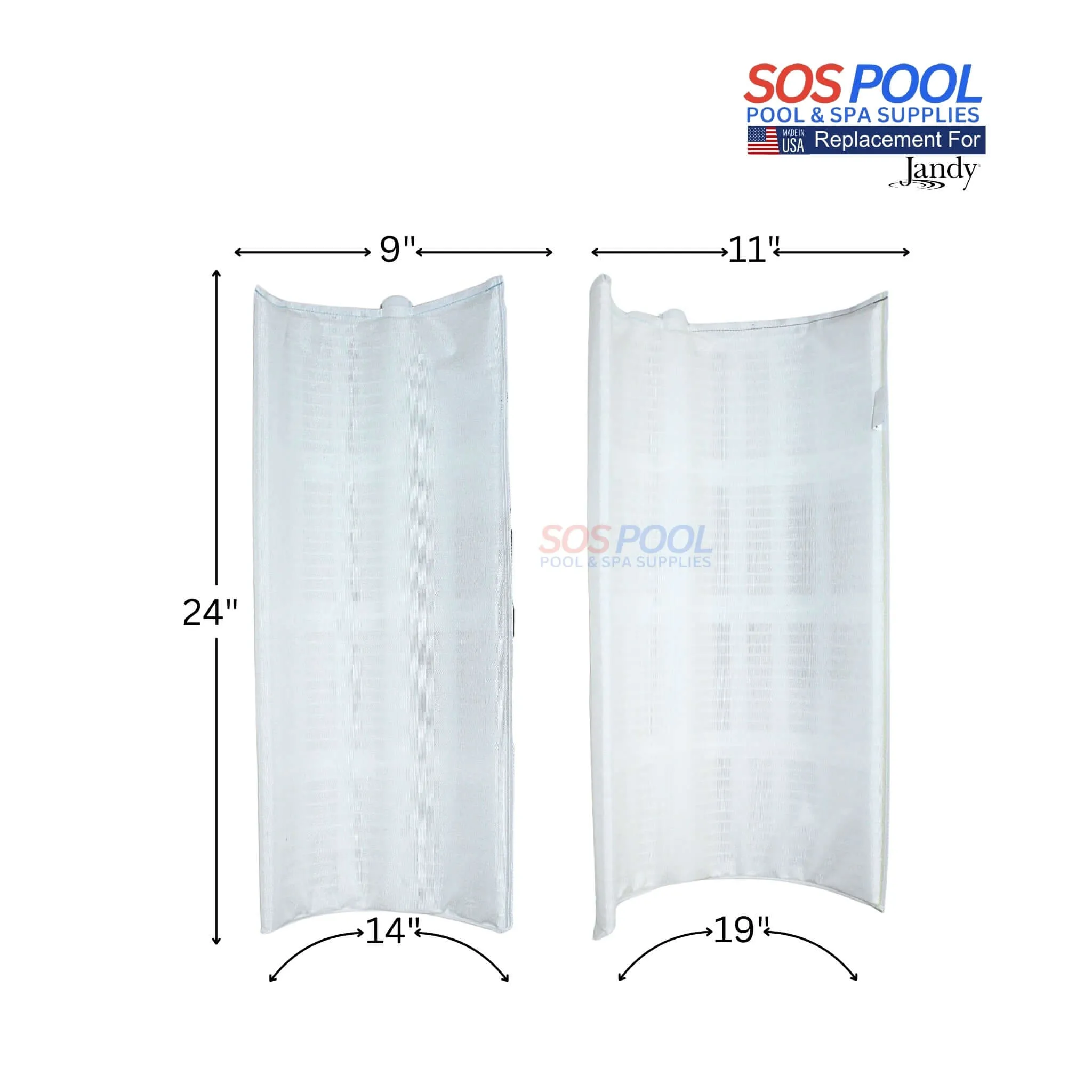 Jandy DEV Series 48 sq. ft DE Filter Replacement Grids | 7 Large & 1 Partial | Made in USA | FS-2004