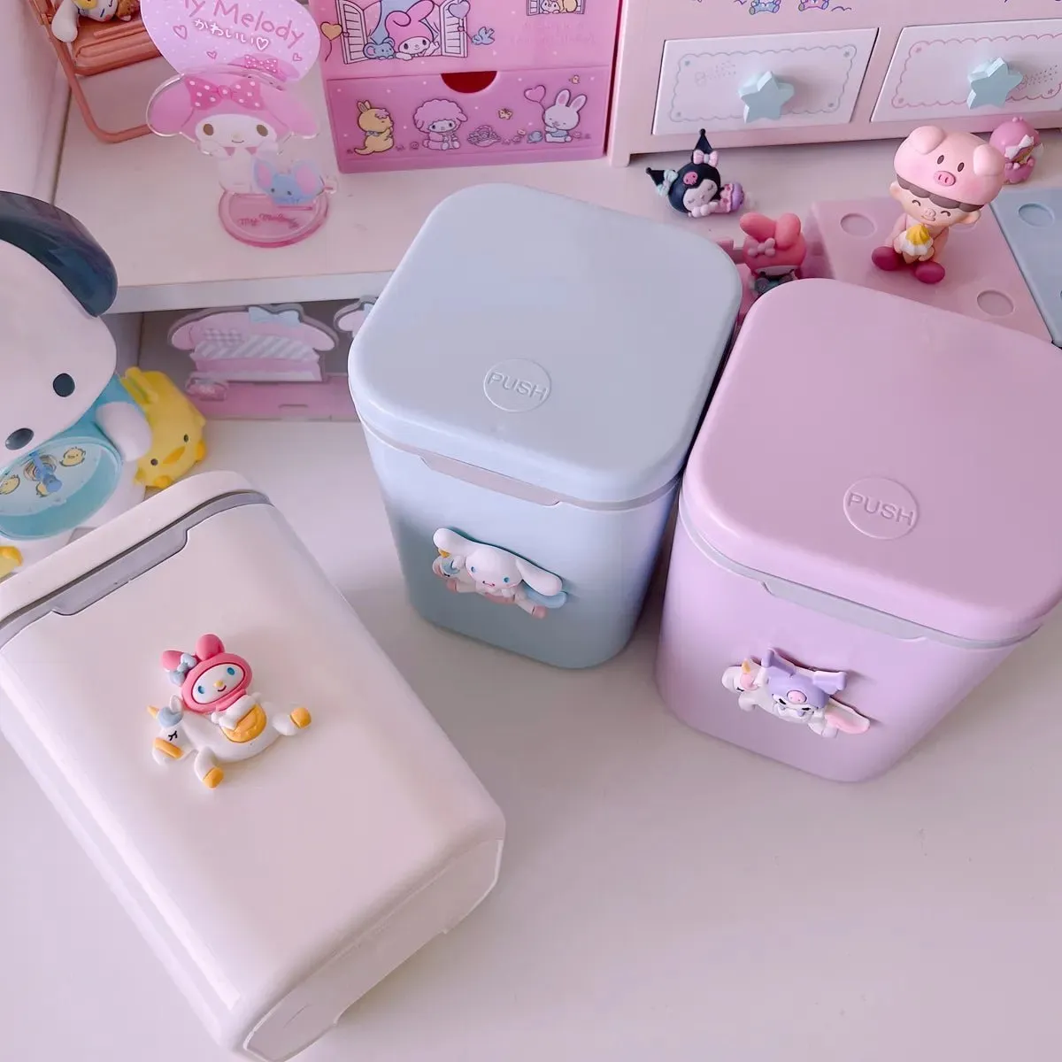 Kawaii Sanrio Desktop Trash Can