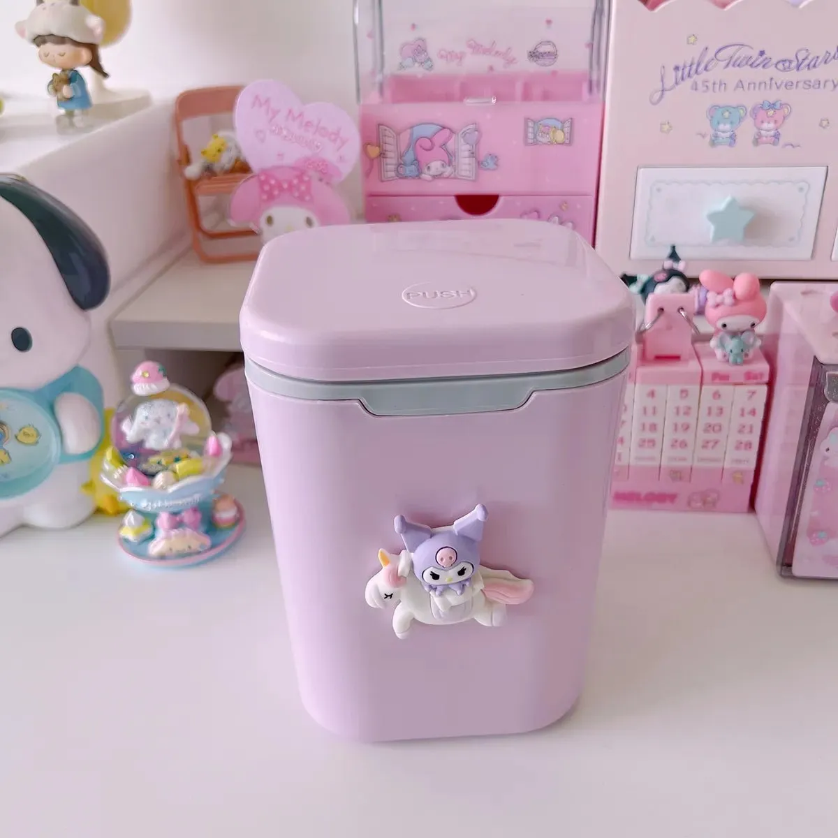 Kawaii Sanrio Desktop Trash Can