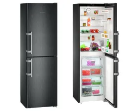 Liebherr CNBS3915 350 Litre Comfort Freestanding Fridge Freezer with NoFrost- 60cm Wide- BlackSteel