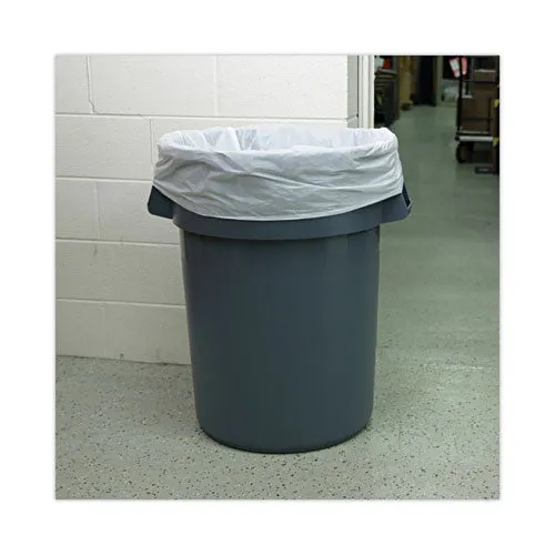 Linear Low Density Industrial Can Liners, 60 Gal, 0.9 Mil, 38 X 58, White, 100/carton