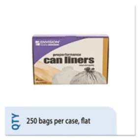 LOW-DENSITY TRASH CAN LINERS, 33 X 39, CLEAR, BOX OF 250