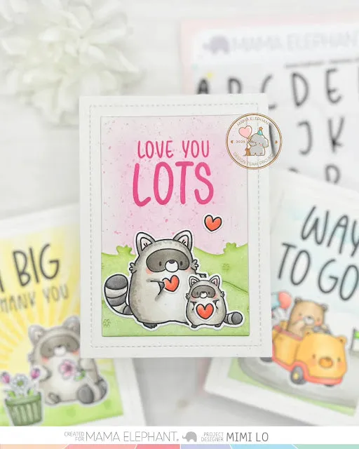 MAMA ELEPHANT: Playful Raccoons | Stamp and Creative Cuts Bundle