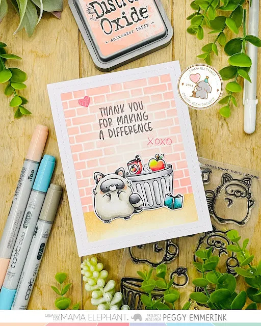MAMA ELEPHANT: Playful Raccoons | Stamp and Creative Cuts Bundle