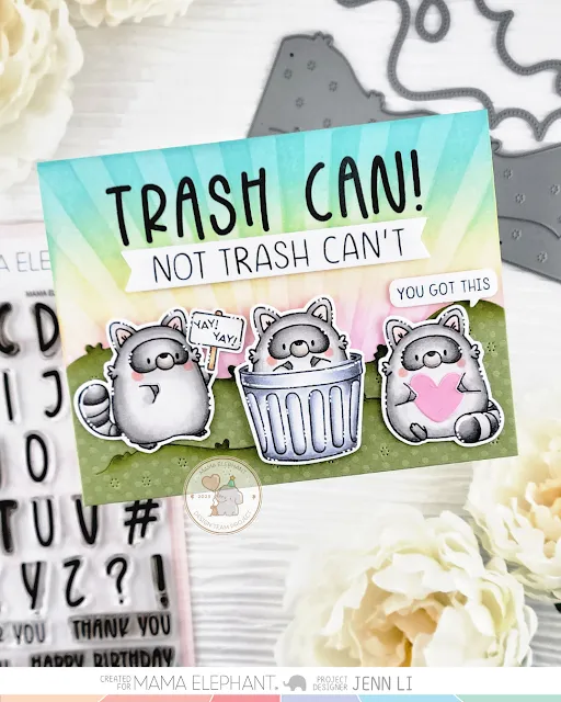 MAMA ELEPHANT: Playful Raccoons | Stamp and Creative Cuts Bundle