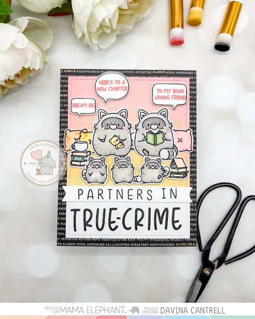 MAMA ELEPHANT: Playful Raccoons | Stamp and Creative Cuts Bundle