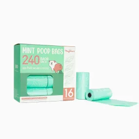 Mint Poop Bags – 16 Rolls | 240 Bags