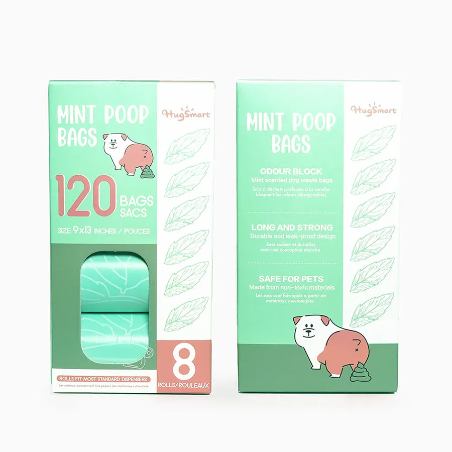 Mint Poop Bags – 8 Rolls |120 Bags