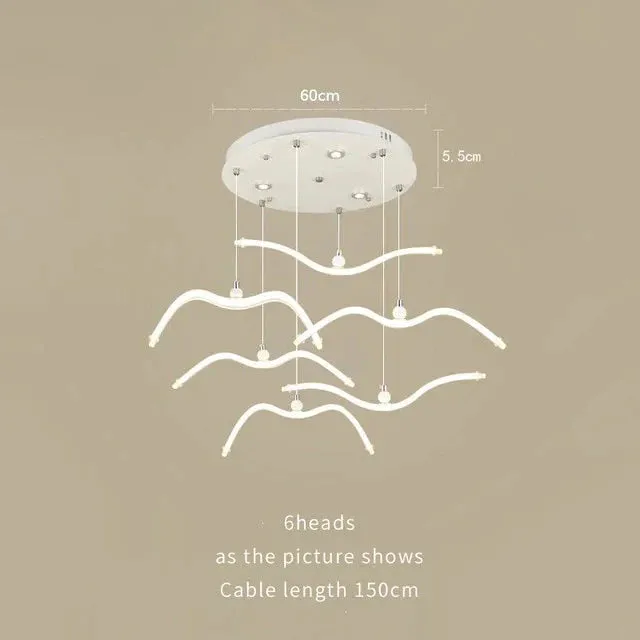 Modern LED Pendant Light For Living Room/Dining White Pendant Lamp For Coffee House Bedroom Suspension Acrylic Seagull Lighting