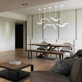 Modern LED Pendant Light For Living Room/Dining White Pendant Lamp For Coffee House Bedroom Suspension Acrylic Seagull Lighting
