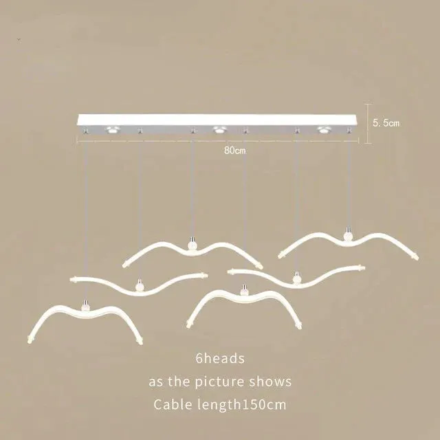 Modern LED Pendant Light For Living Room/Dining White Pendant Lamp For Coffee House Bedroom Suspension Acrylic Seagull Lighting