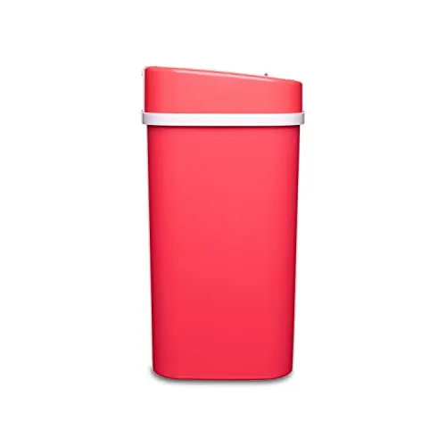 Ninestars DZT-12-5RS Bedroom or Bathroom Automatic Touchless Infrared Motion Sensor Trash Can, 3 Gal 12 L, ABS Plastic (Rectangular, Rose) Trashcan