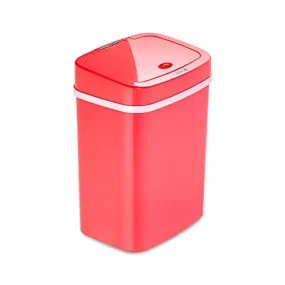 Ninestars DZT-12-5RS Bedroom or Bathroom Automatic Touchless Infrared Motion Sensor Trash Can, 3 Gal 12 L, ABS Plastic (Rectangular, Rose) Trashcan