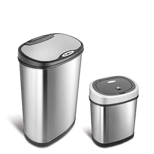 Ninestars Touchless Motion Sensor Trash Can Set