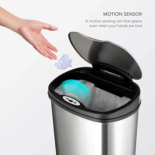 Ninestars Touchless Motion Sensor Trash Can Set