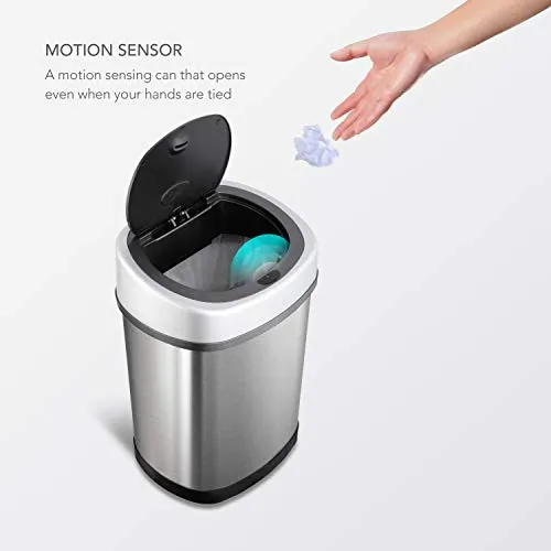 Ninestars Touchless Motion Sensor Trash Can Set