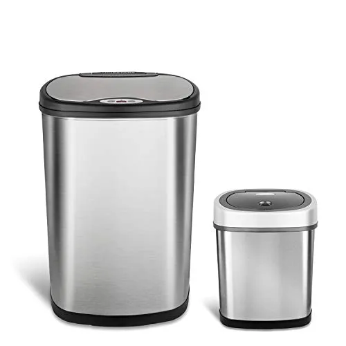 Ninestars Touchless Motion Sensor Trash Can Set