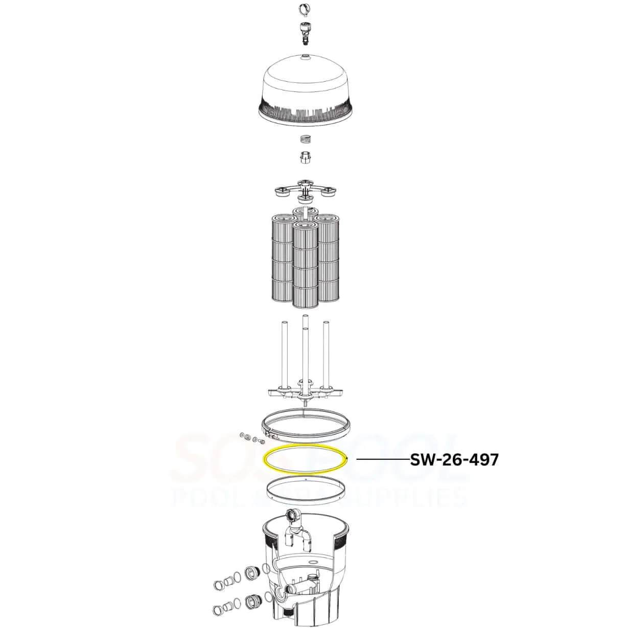 Pentair Clean & Clear Plus Tank O-Ring | 39010200 | O-497 | SW-26-497