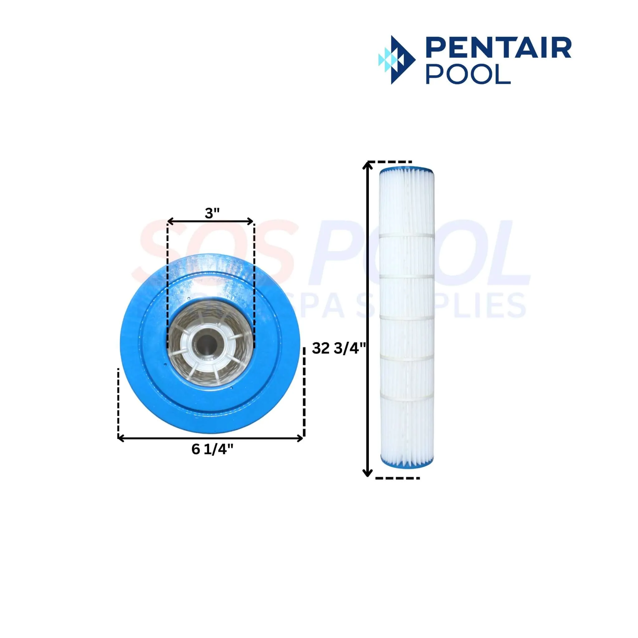 Pentair Quad DE 100 Pool Filter Cartridge Replacement | 1 Pack | 178656