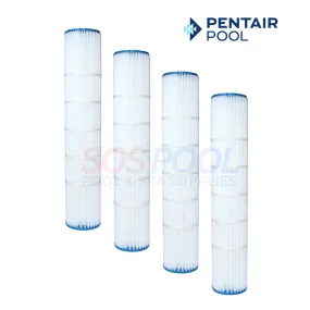 Pentair Quad DE 100 Pool Filter Cartridge Replacement | 4 Pack | 178656