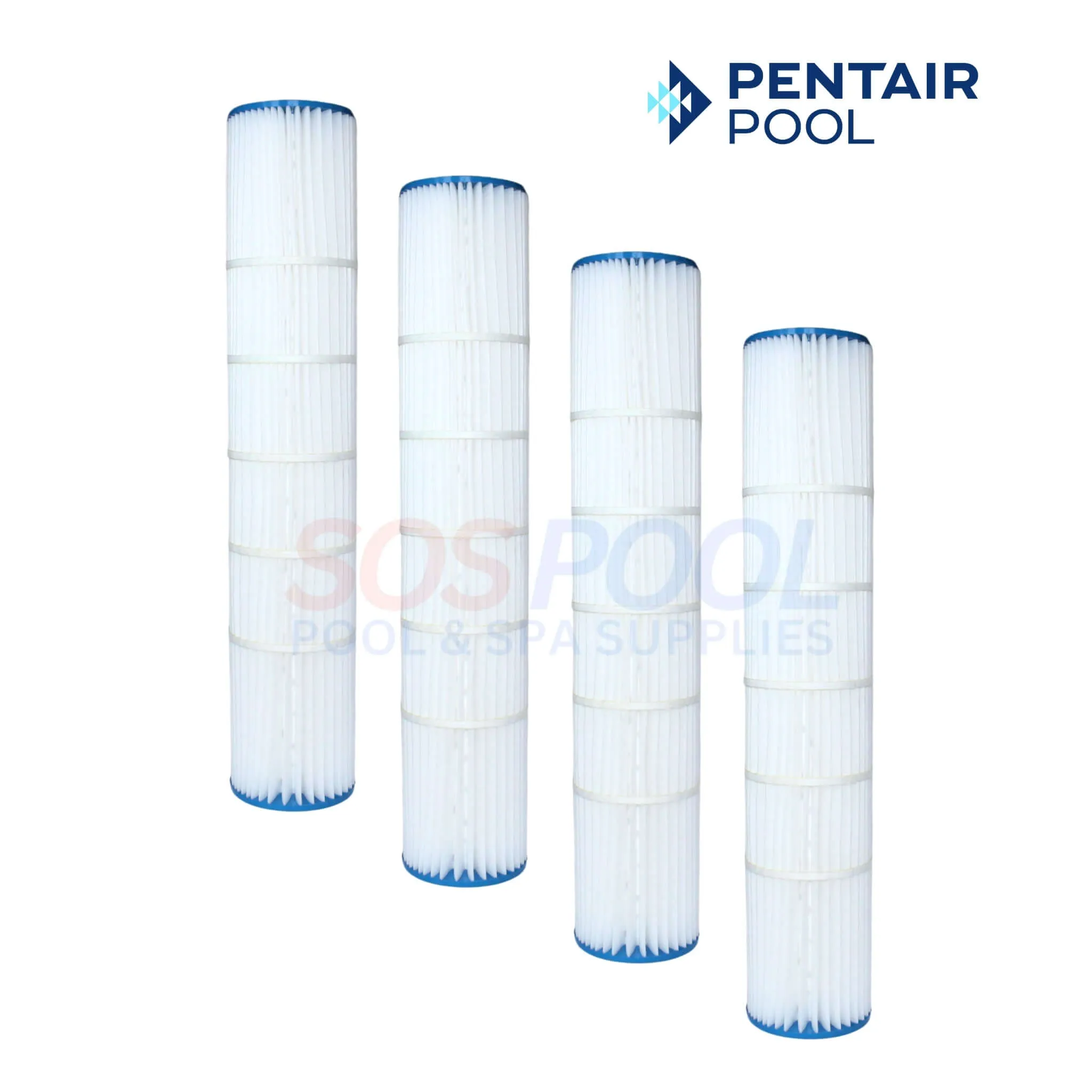 Pentair Quad DE 100 Pool Filter Cartridge Replacement | 4 Pack | 178656