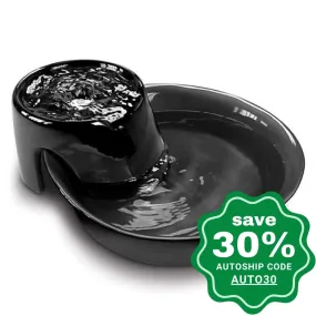 Pioneer Pet - Drinking Fountain - Ceramic - Big Max - Black - 128OZ