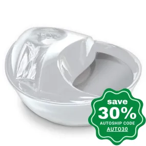 Pioneer Pet - Drinking Fountain - Ceramic - Raindrop - White - 60OZ