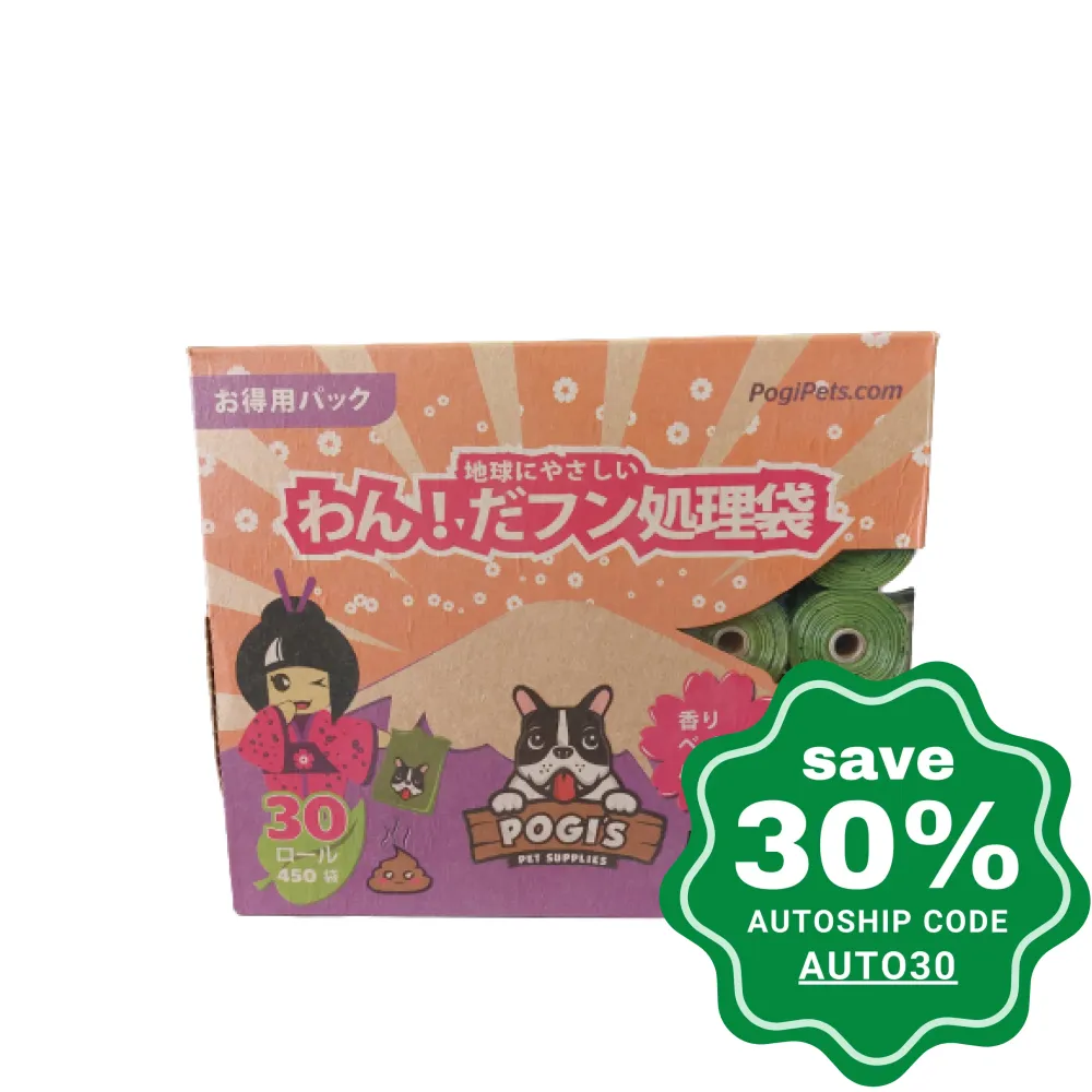 Pogi's Pet Supplies - Poop Bags - Japanese Version - 30 Packs