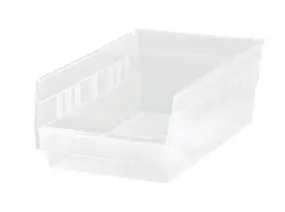Quantum QSB102CL Economy Clear-View Shelf Bins, 6.63" x 11.63" x 4"