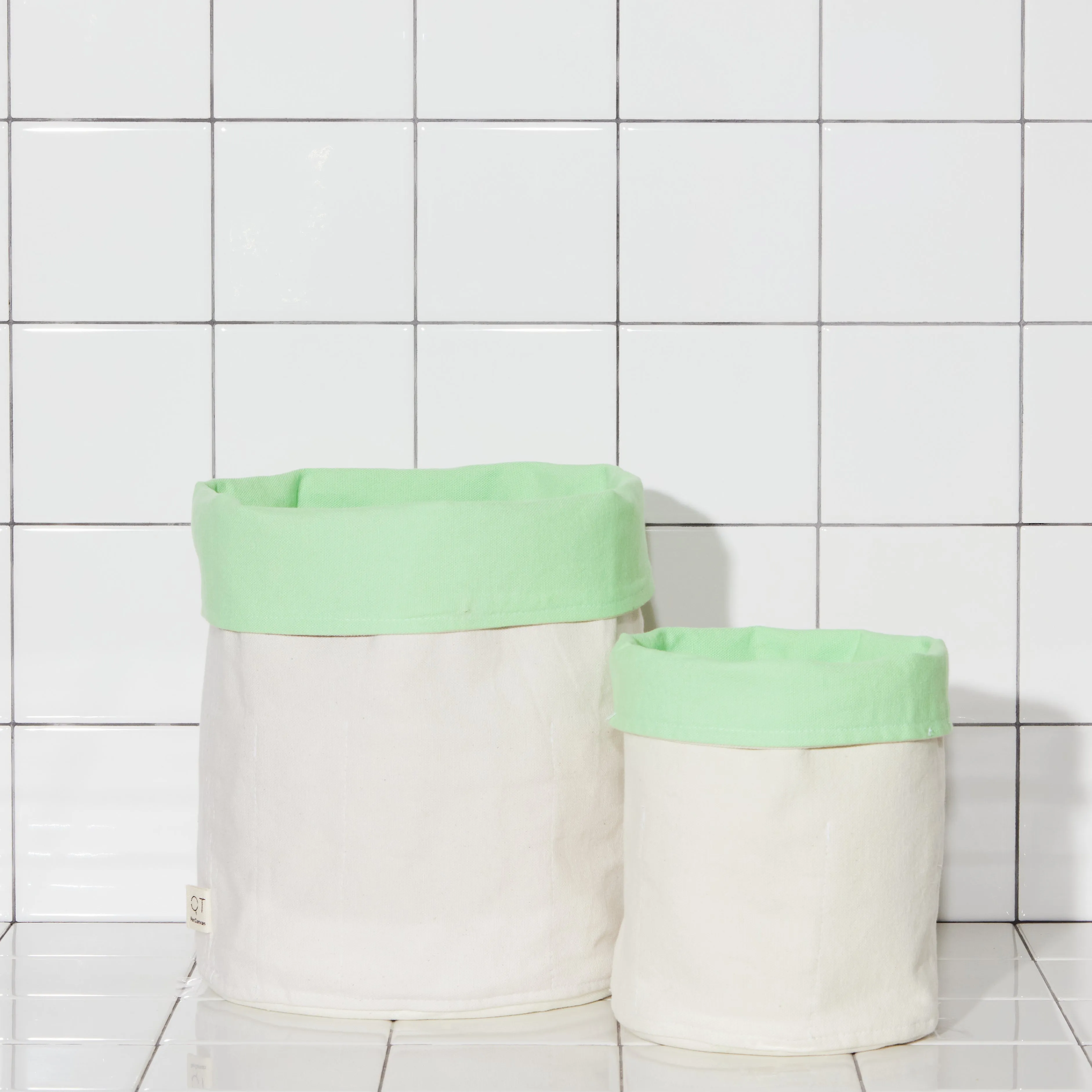 Re:Canvas Cucumber Reversible Stash Bin Set