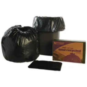 RECYCLED TRASH CAN LINERS, 33 X 40, BLACK-BROWN, BOX OF 100 (5 BOXES PER PACK)