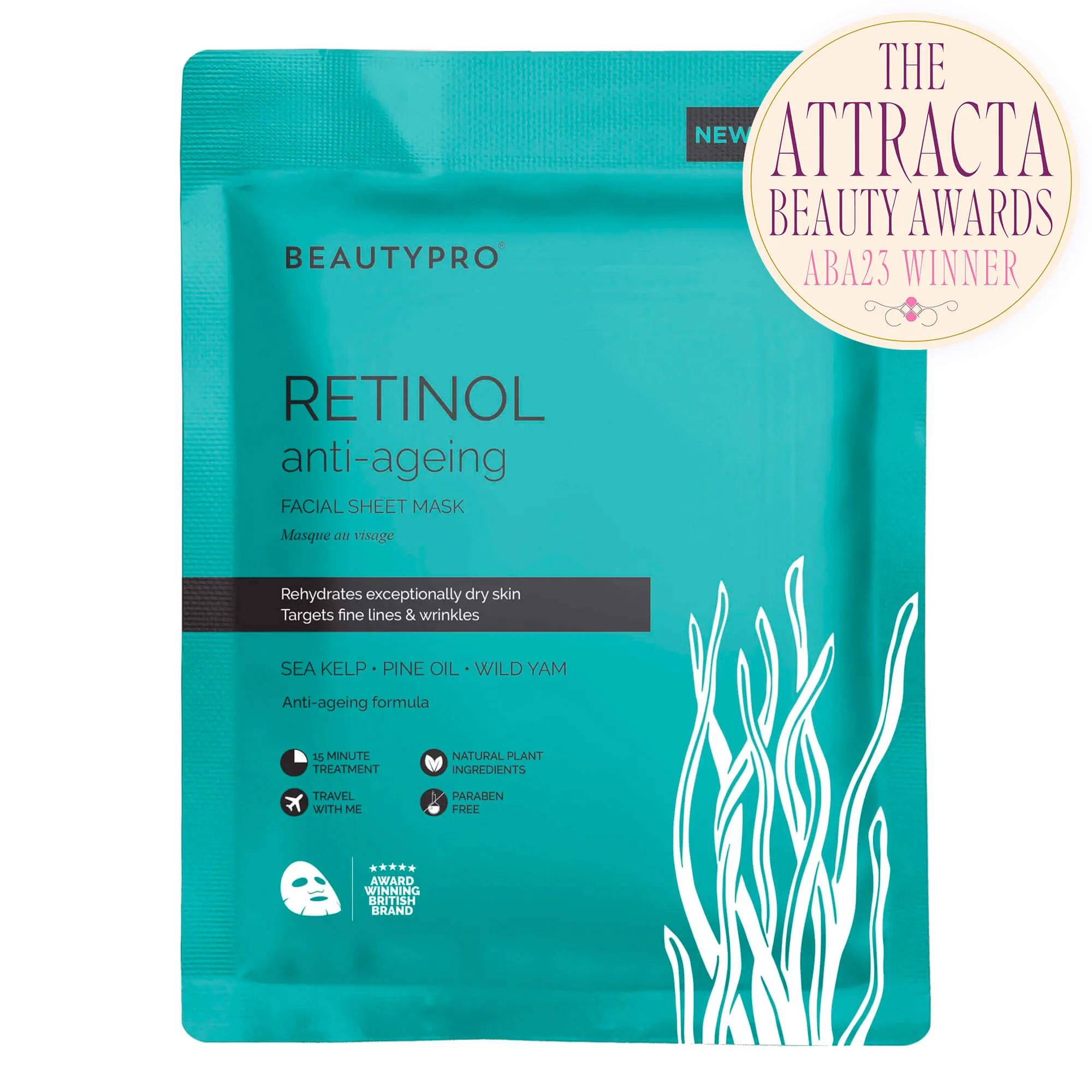 RETINOL Anti-Ageing Facial Sheet Mask  - 100% Biodegradable