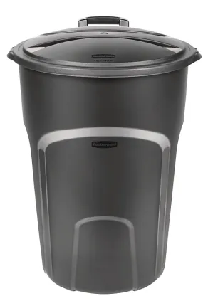Rubbermaid 1878129 Trash Can, 32 gal Capacity, Plastic, Black :EA: QUANTITY: 1