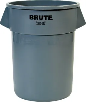 Rubbermaid 265500GRAY Trash Container, 55 gal Capacity, Linear Low-Density Polyethylene, Gray :EA: QUANTITY: 1