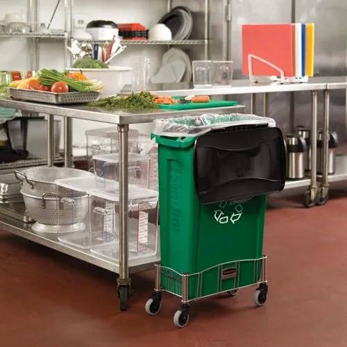 RUBBERMAID VENTED SLIM JIM RECTANGULAR RECYCLING BIN - 23 GAL GREEN