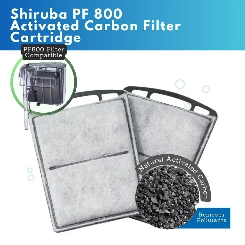 SHIRUBA Activated Carbon Cartridge Replacement (PF Hang On Back Filter (2pcs/box))