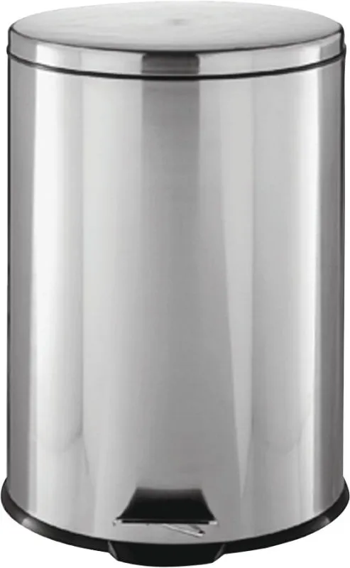 Simple Spaces LYP07F3-3L Trash Can, 1.85 gal Capacity, Plastic/Stainless Steel/Steel, Silver, Flat Lid Closure :EA: QUANTITY: 1